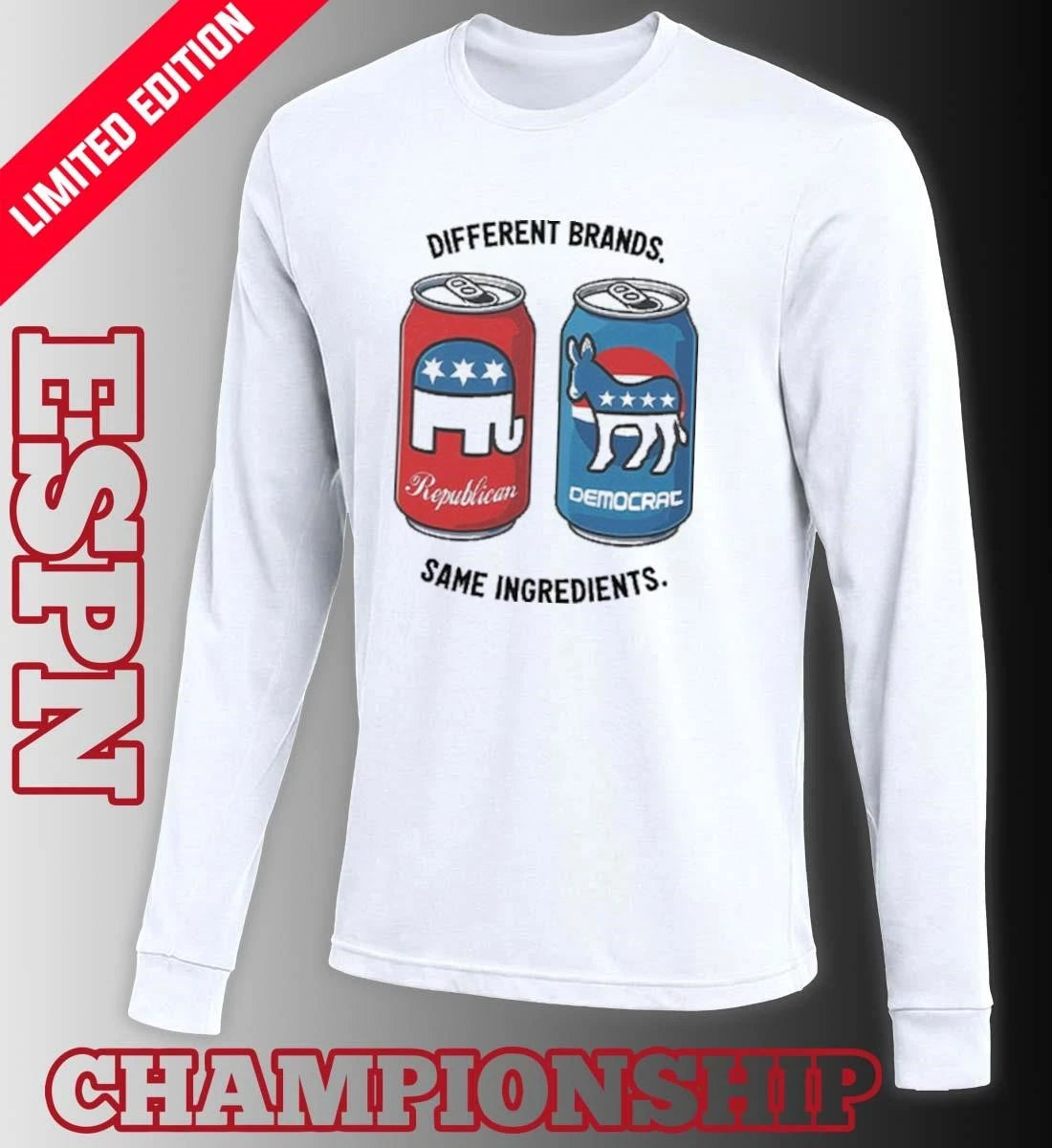 Official Republican Democrat Different Brands Same Ingredients T-Shirt