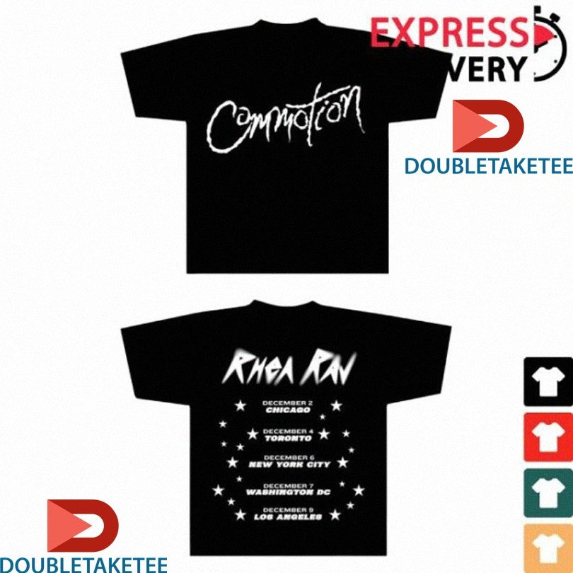 Official Rhea Raj Commotion Tracklist Shirts