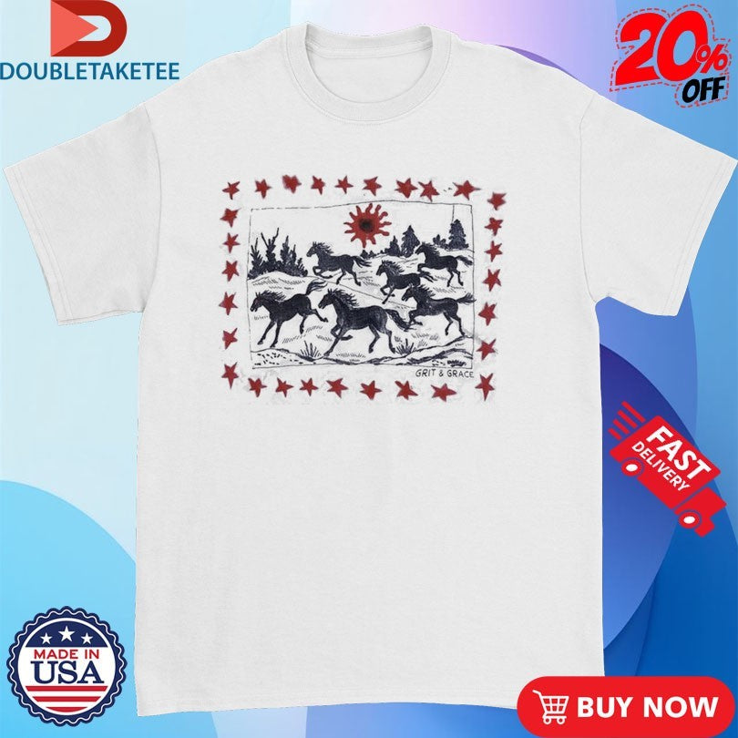 Official Rich Amiri Grit &amp; Grace Horses Shirts