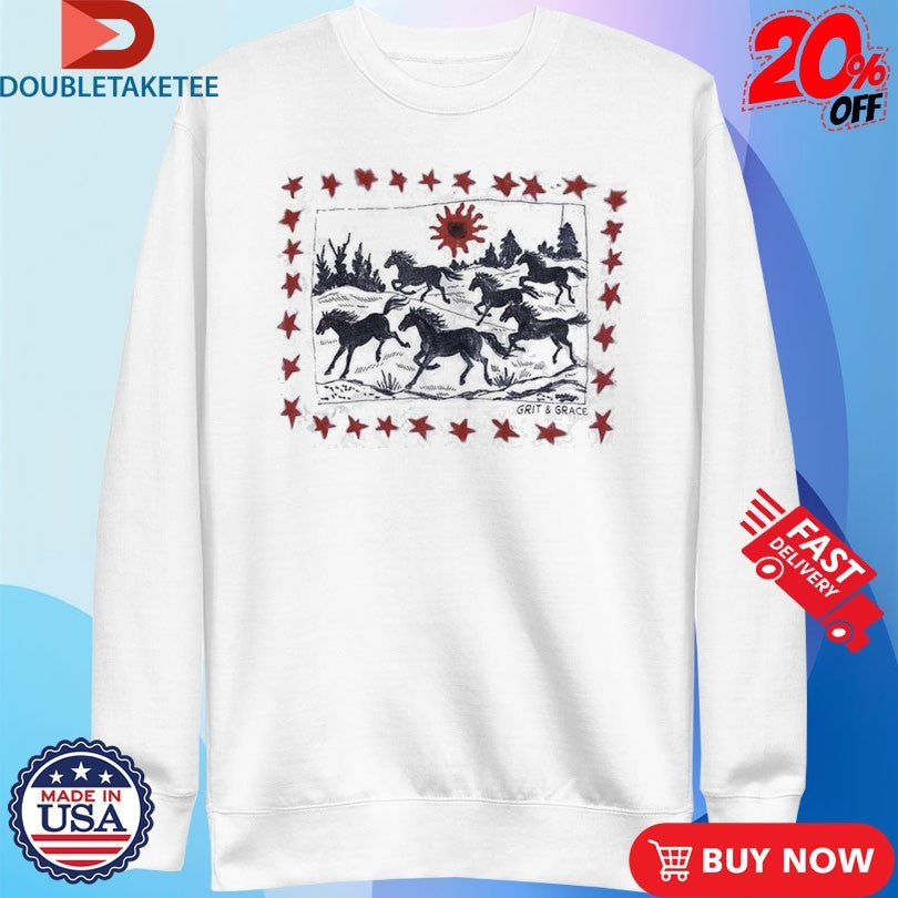 Official Rich Amiri Grit &amp; Grace Horses Shirts
