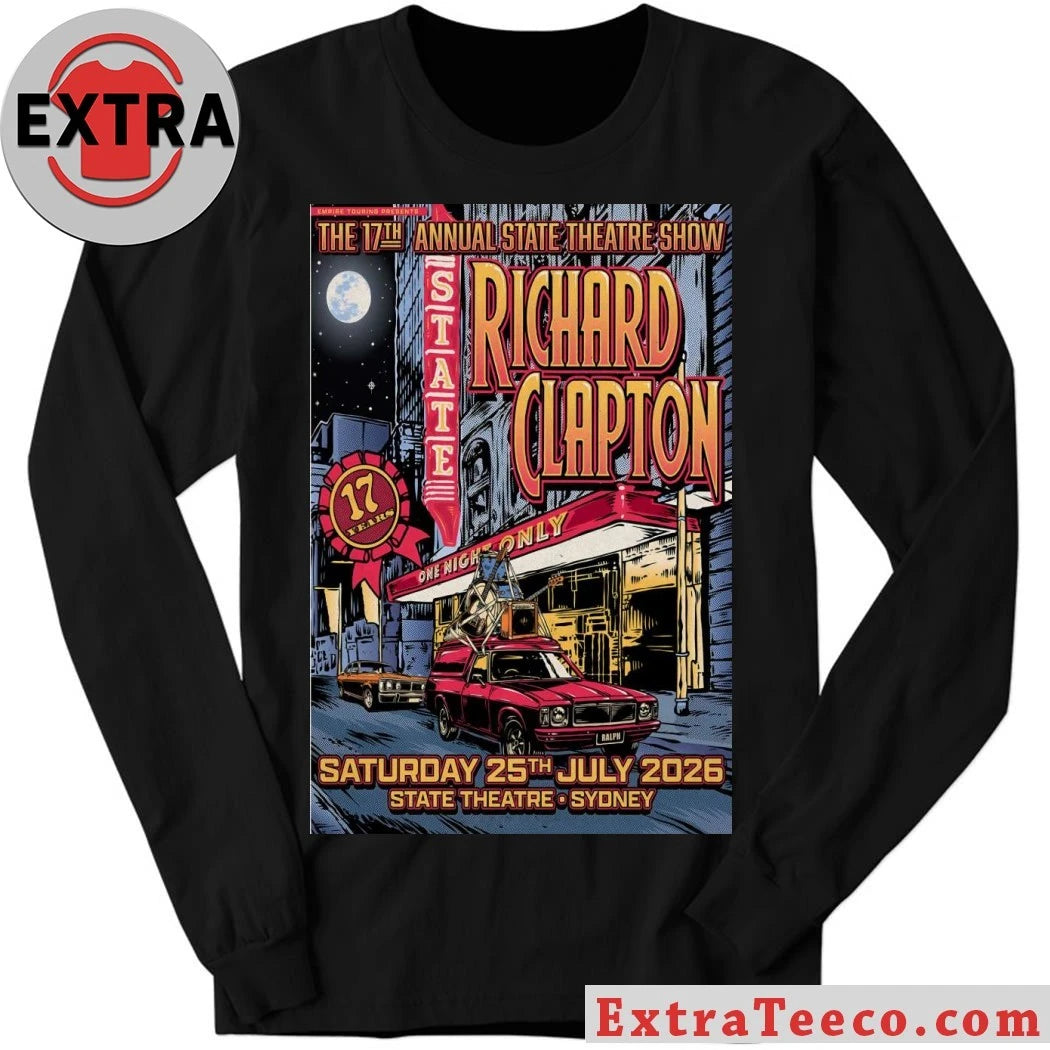 Official Richard Clapton Sydney AUS 7 25 2026 Poster Shirt