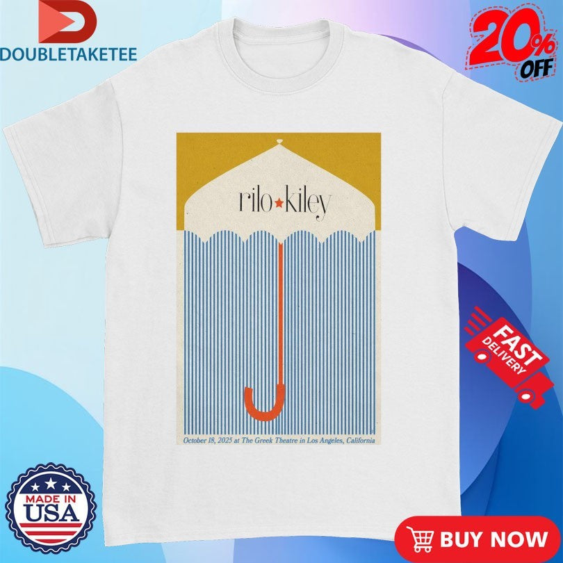 Official Rilo Kiley 10.18.2025 Tour Los Angeles, CA Umbrella Shirts
