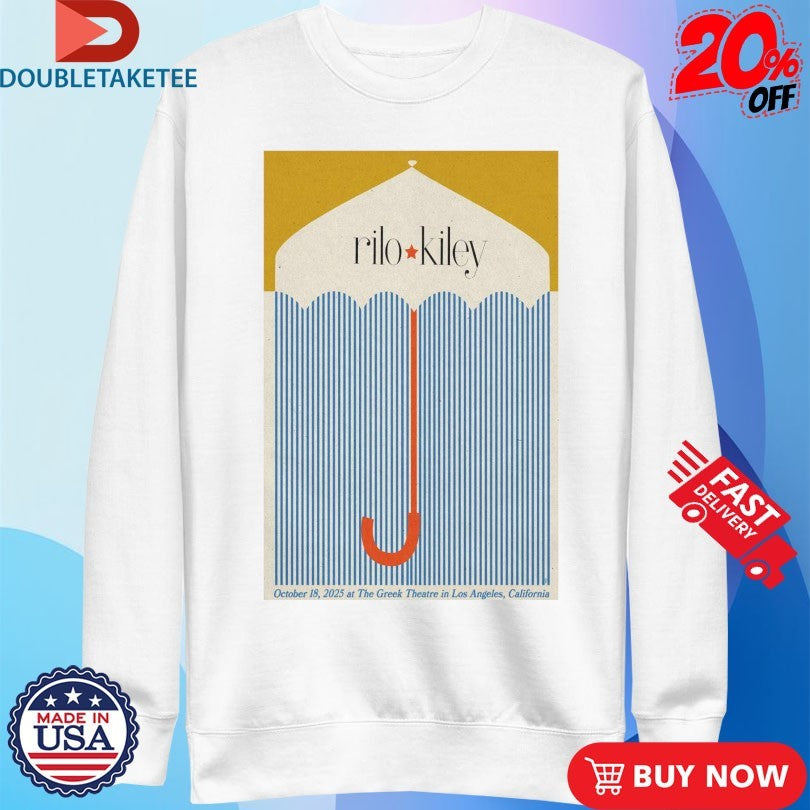 Official Rilo Kiley 10.18.2025 Tour Los Angeles, CA Umbrella Shirts