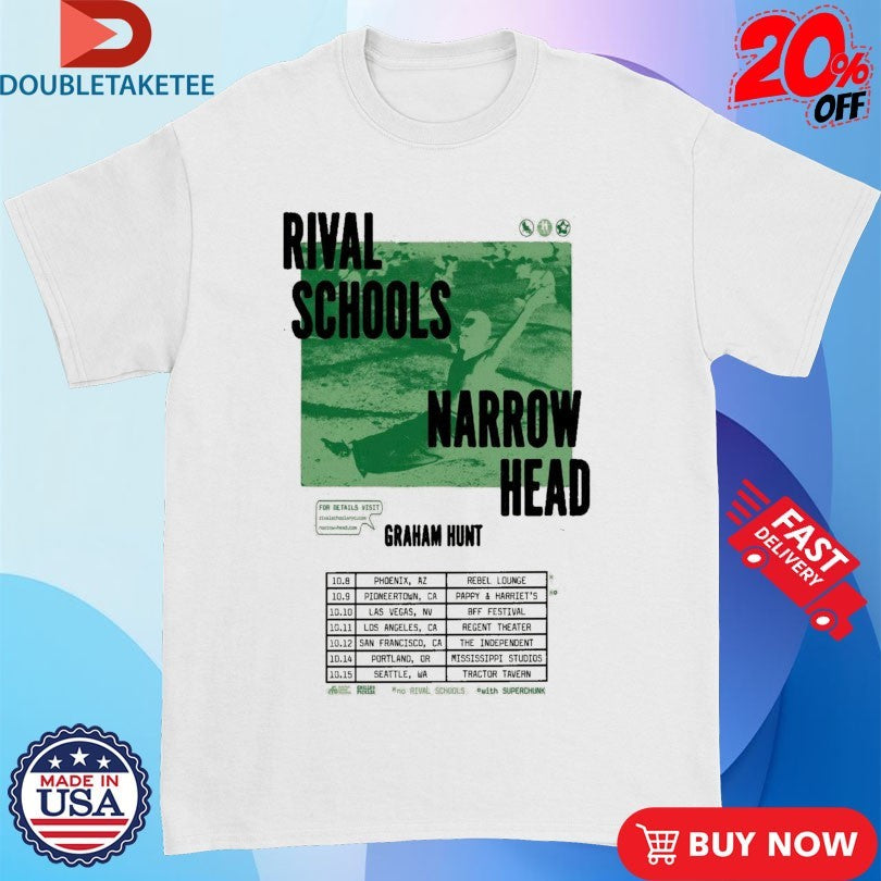 Official Rival Schools Narrow Head Fall Tour 2025 Shirts