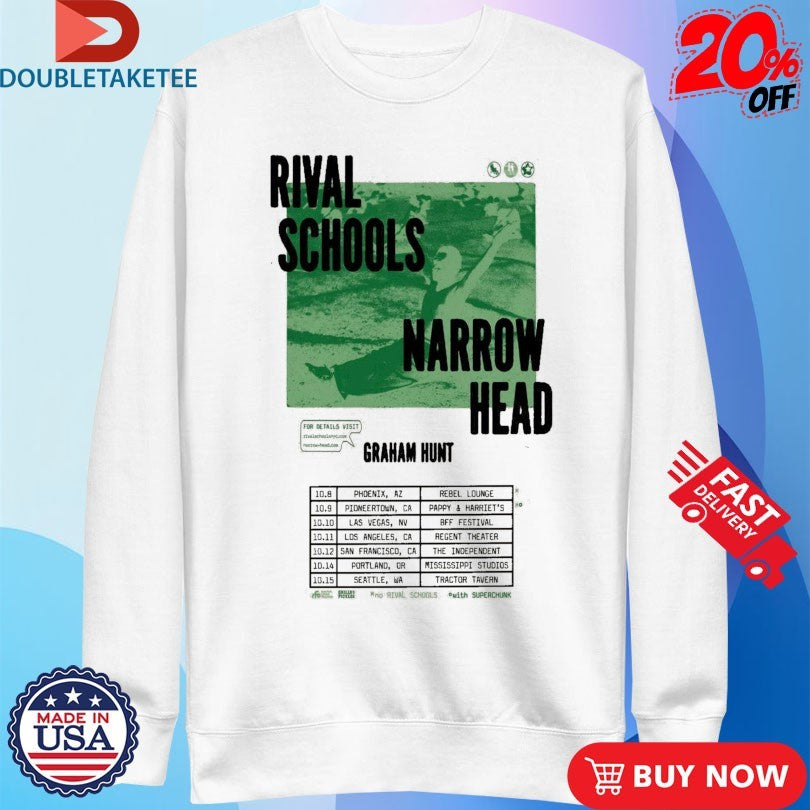 Official Rival Schools Narrow Head Fall Tour 2025 Shirts