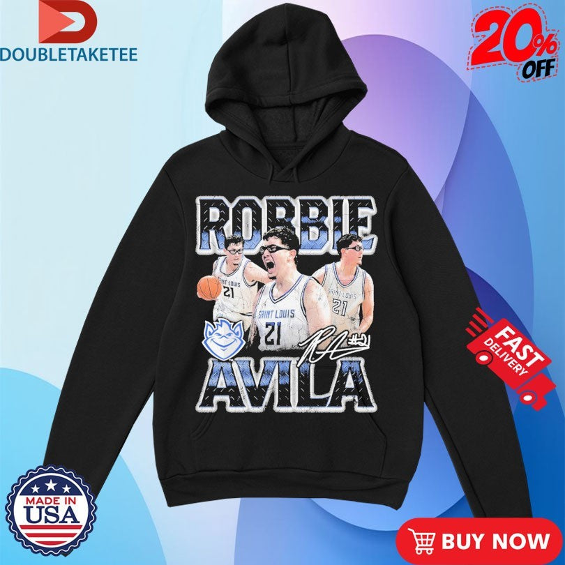 Official Robbie Avila Saint Louis Billikens 90s Player Signature Shirts
