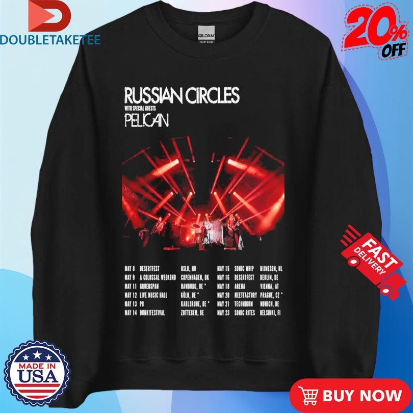 Official Russian Circles And Pelican May Tour 2026 Shirtss