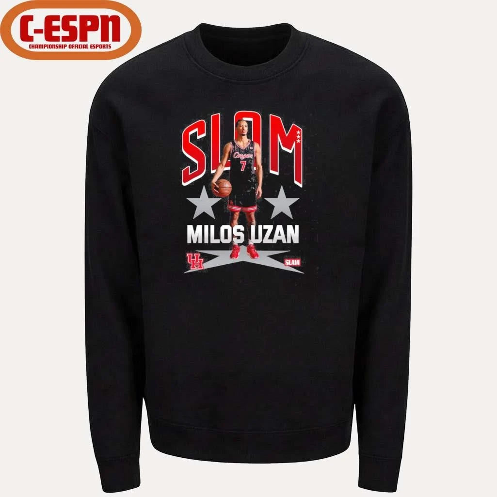 Official SLAM Houston Men’s Basketball Milos Uzan Remix Shirt