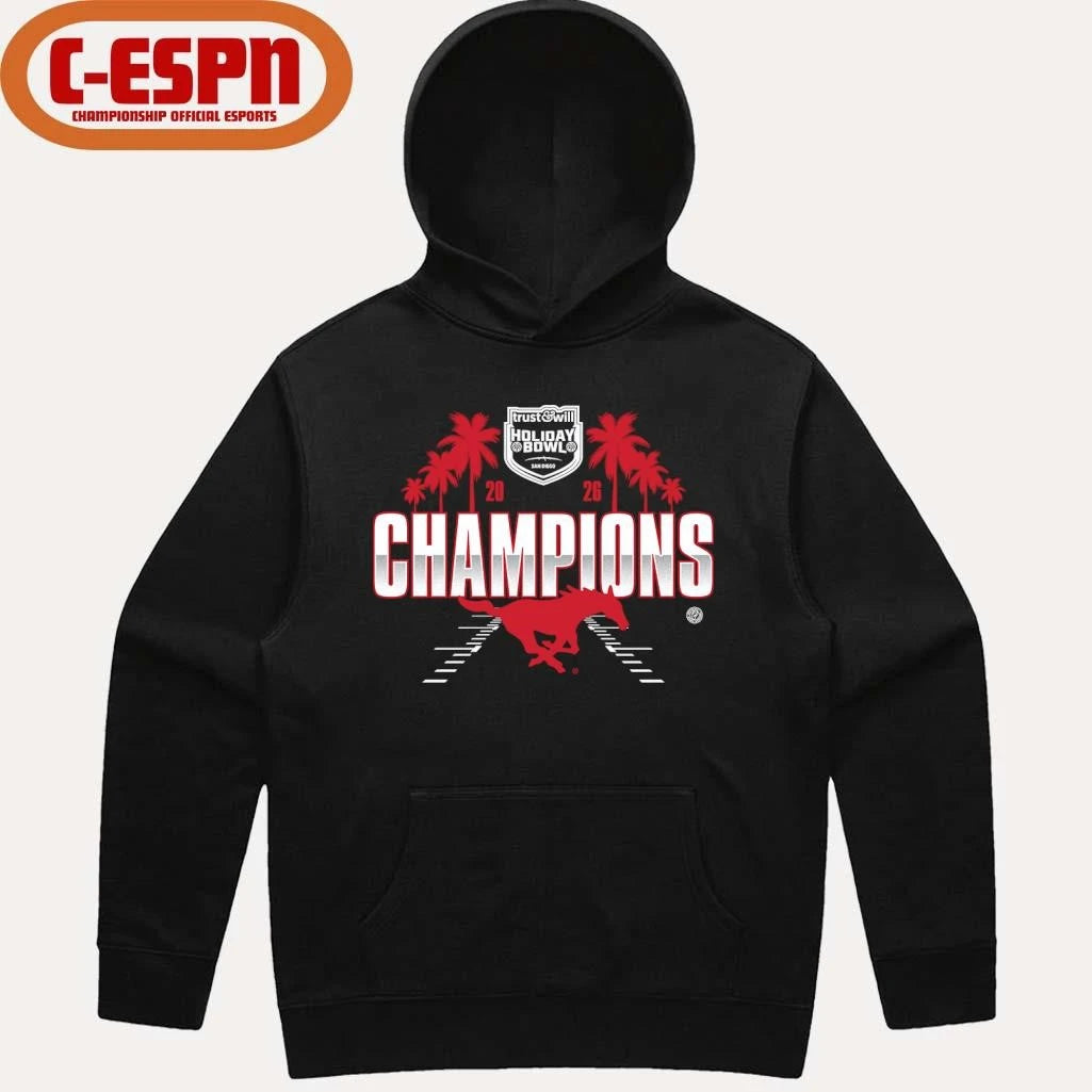 Official SMU Mustangs Holiday Bowl Champions T-Shirt