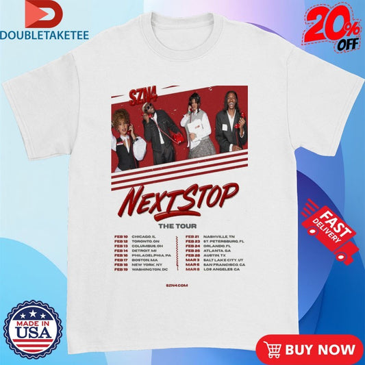 Official SZN4 Next Stop The Tour 2026 Shirts