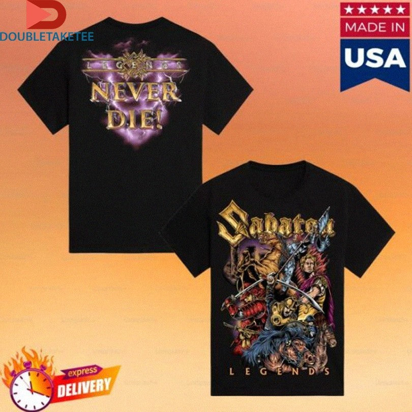 Official Sabaton Vault Of Legends Never Die Knight Shirts