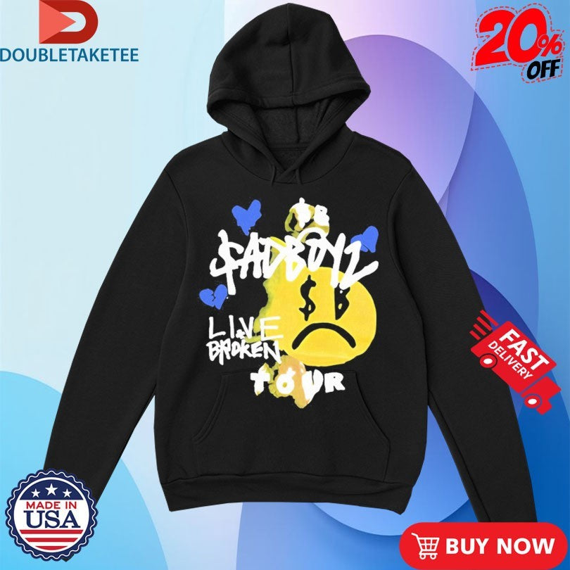 Official Sad Boyz 2025 Live And Broken Tour Heart Broken Shirts
