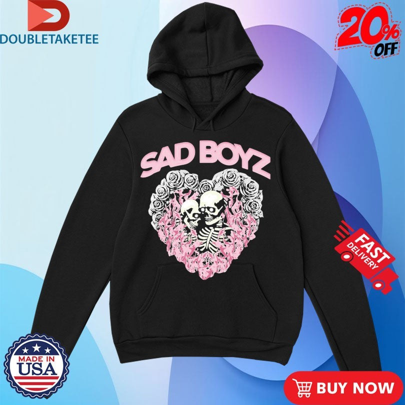 Official Sad Boyz Skeleton Heart Rose Shirts