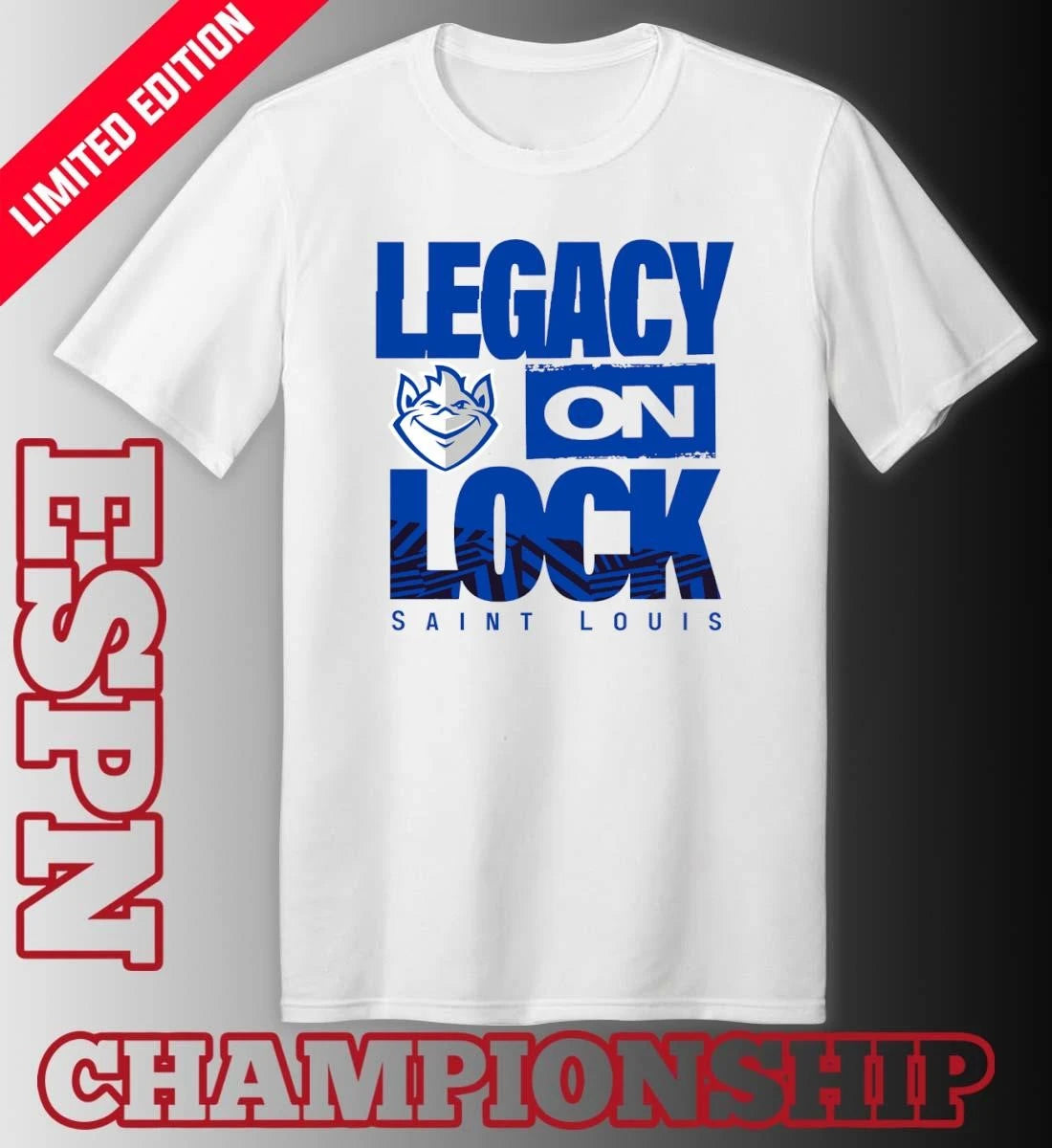 Official Saint Louis Billikens Basketball Legacy On Lock Bench T-Shirt