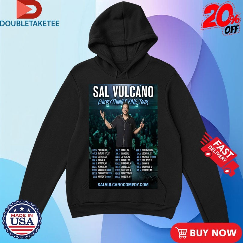 Official Sal Vulcano Everything’s Fine Tour 2025-2026 Dates Shirts