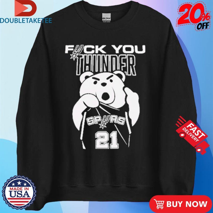 Official San Antonio Spurs Fuck You Thunder Bear T-Shirtss