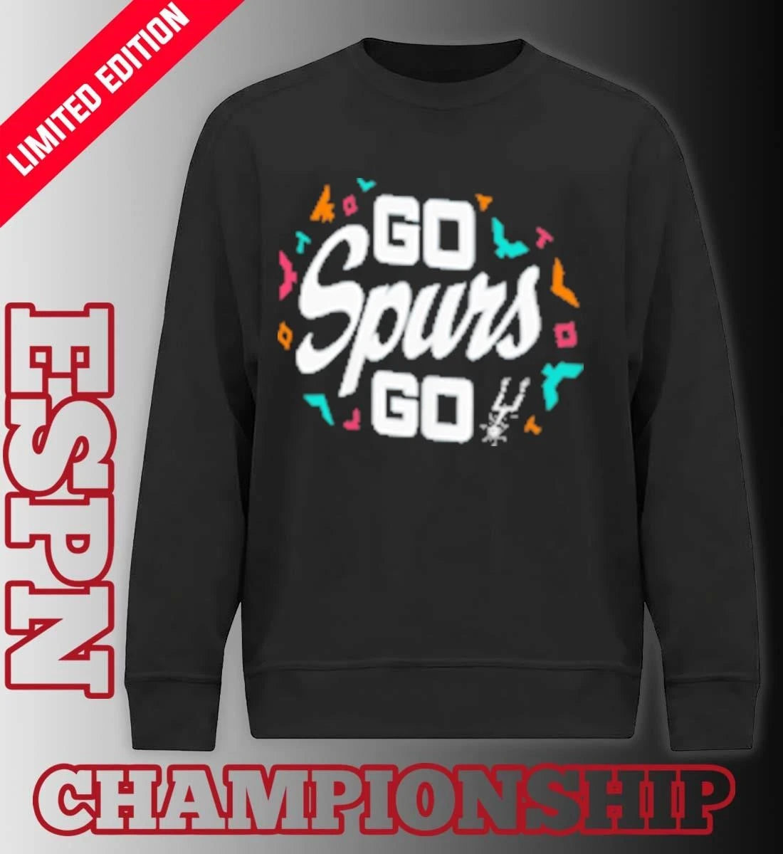 Official San Antonio Spurs NBA Playoff Go Spurs Go T-Shirt
