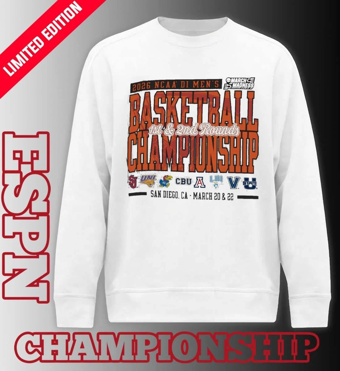 Official San Diego, CA 2026 NCAA DI Men’s Basketball Championship – March 20 &amp; 22 T-Shirt
