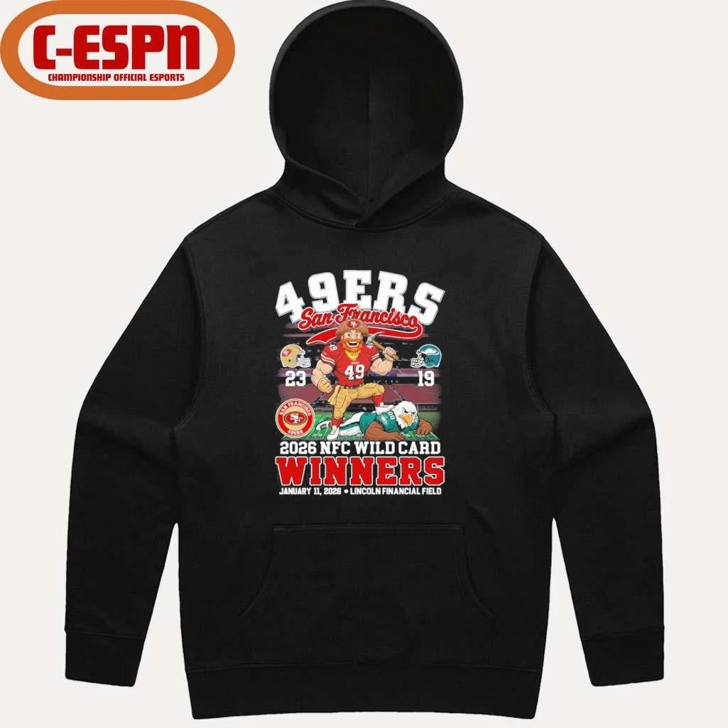 Official San Francisco 49s Mascot 2026 NFC Wild Card Winners Shirt