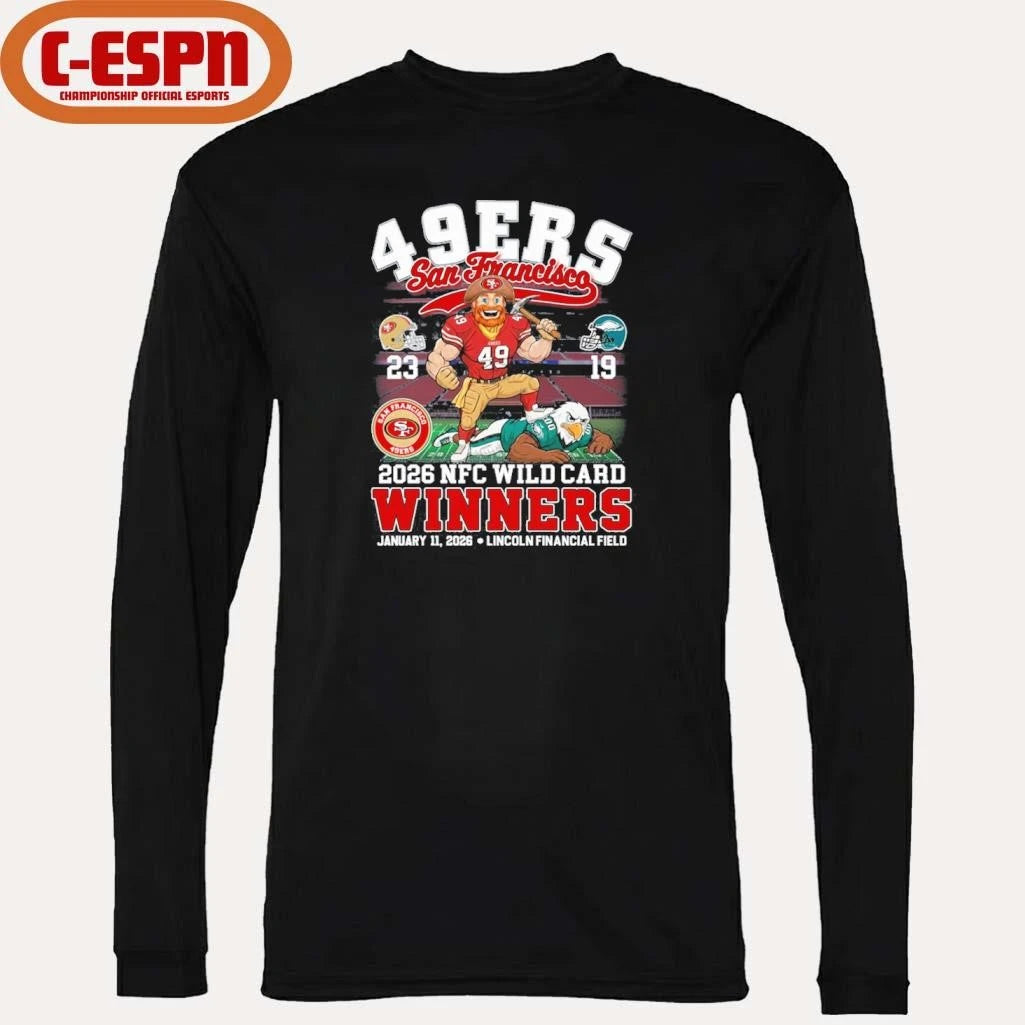 Official San Francisco 49s Mascot 2026 NFC Wild Card Winners Shirt