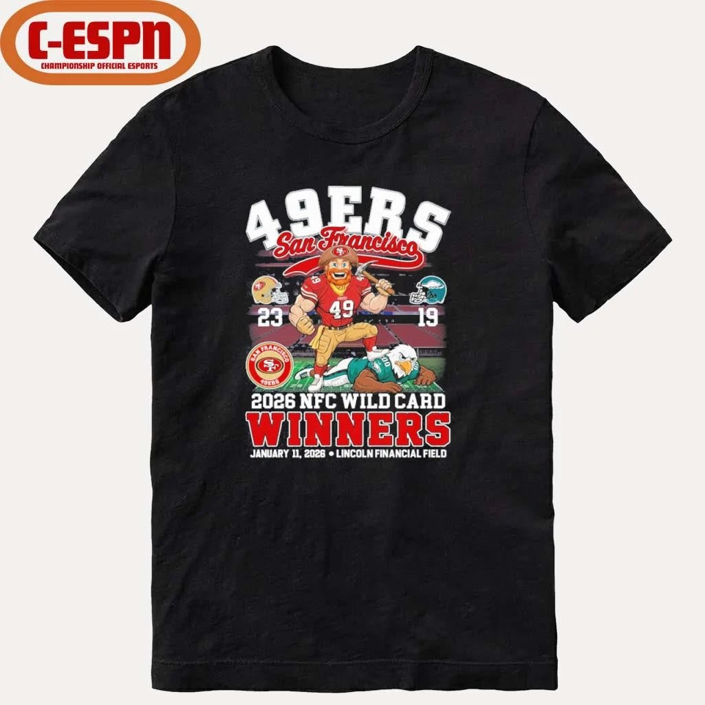 Official San Francisco 49s Mascot 2026 NFC Wild Card Winners Shirt
