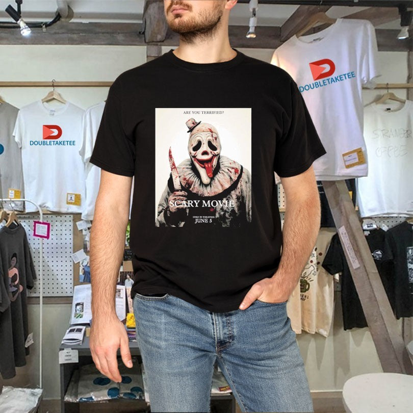 Official Scary Movie 6 Art the Clown Are You Terrified Knife Shirts