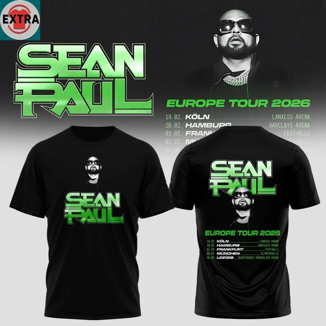 Official Sean Paul Germany Tour 2026 Dates Celebrate Hoodie T-Shirt