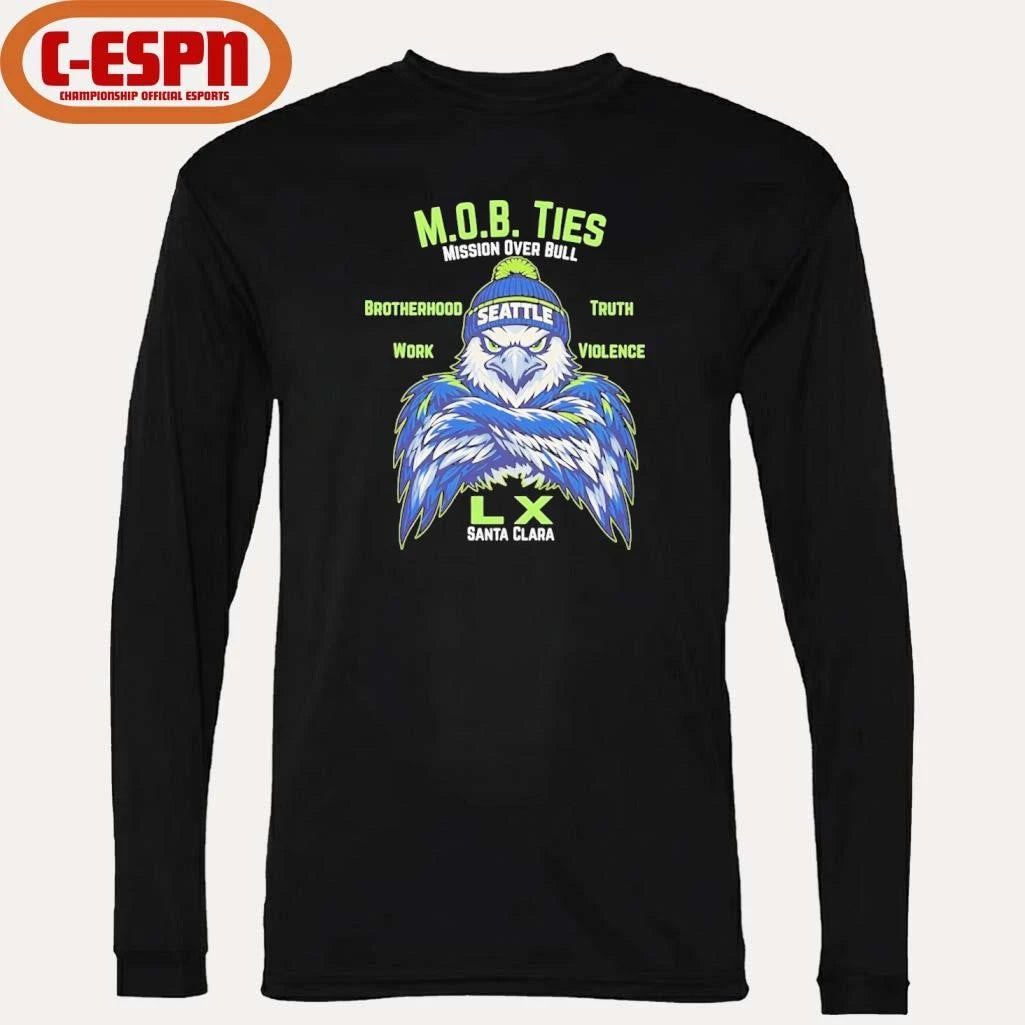 Official Seattle Football MOB Ties Mission Over Bull Shirt