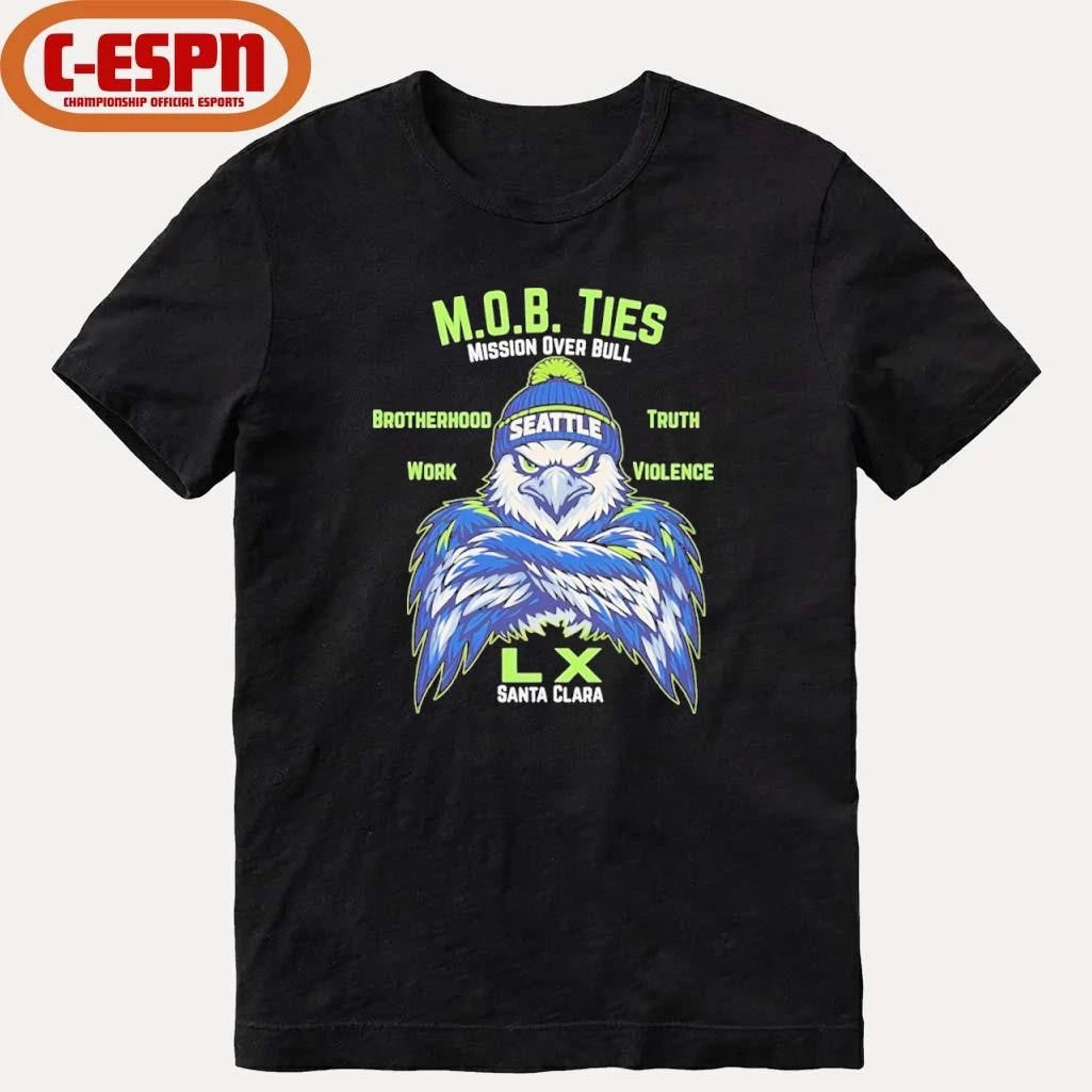 Official Seattle Football MOB Ties Mission Over Bull Shirt