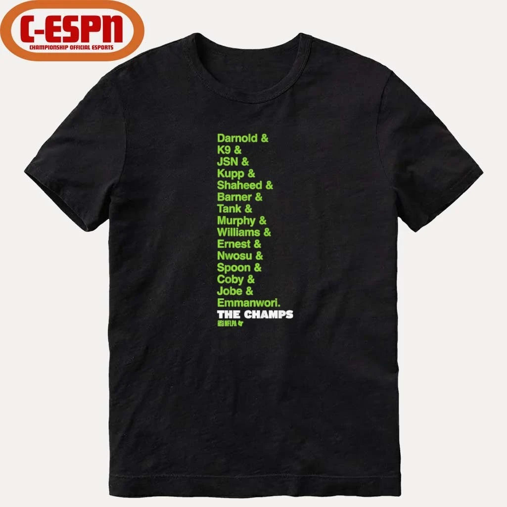 Official Seattle Football World Champions List Shirt