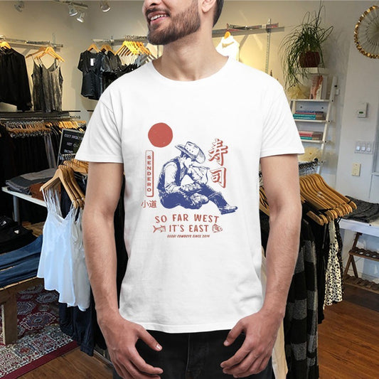 Official Sendero So Far West It’s East Sushi Cowboys Since 2014 Shirts