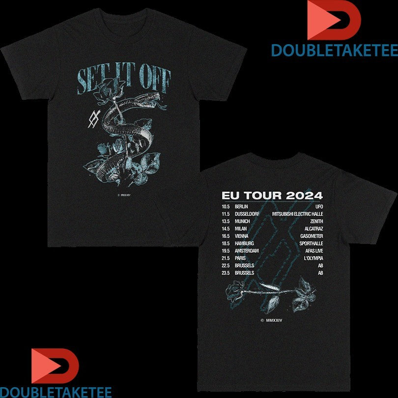 Official Set It Off EU 2024 Tour Snake Shirts