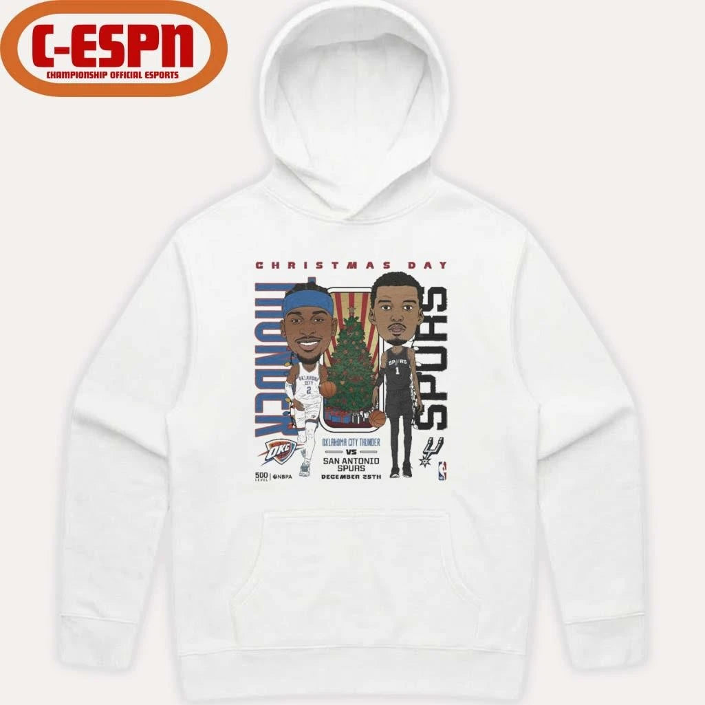 Official Shai Gilgeous-Alexander Vs Victor Wembanyama 2025 NBA Christmas Day Match Up Shirt