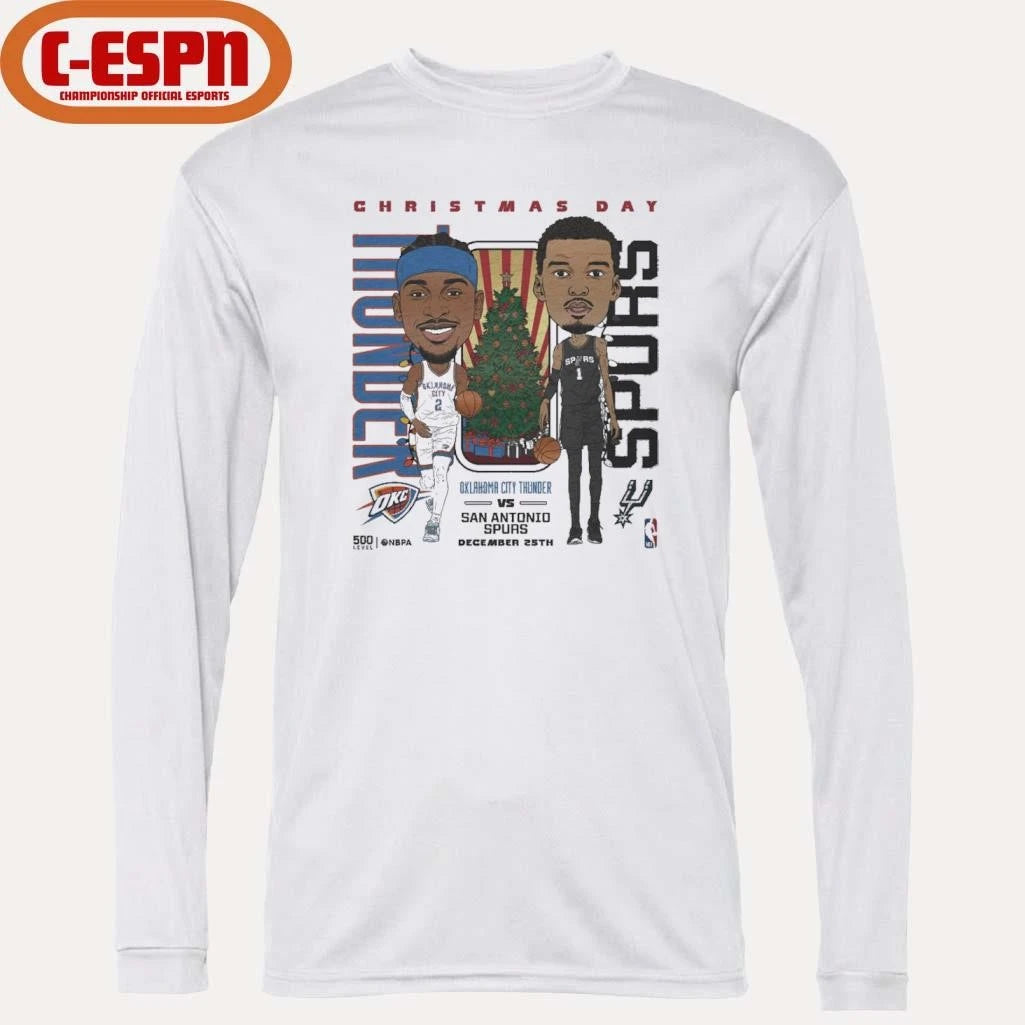 Official Shai Gilgeous-Alexander Vs Victor Wembanyama 2025 NBA Christmas Day Match Up Shirt
