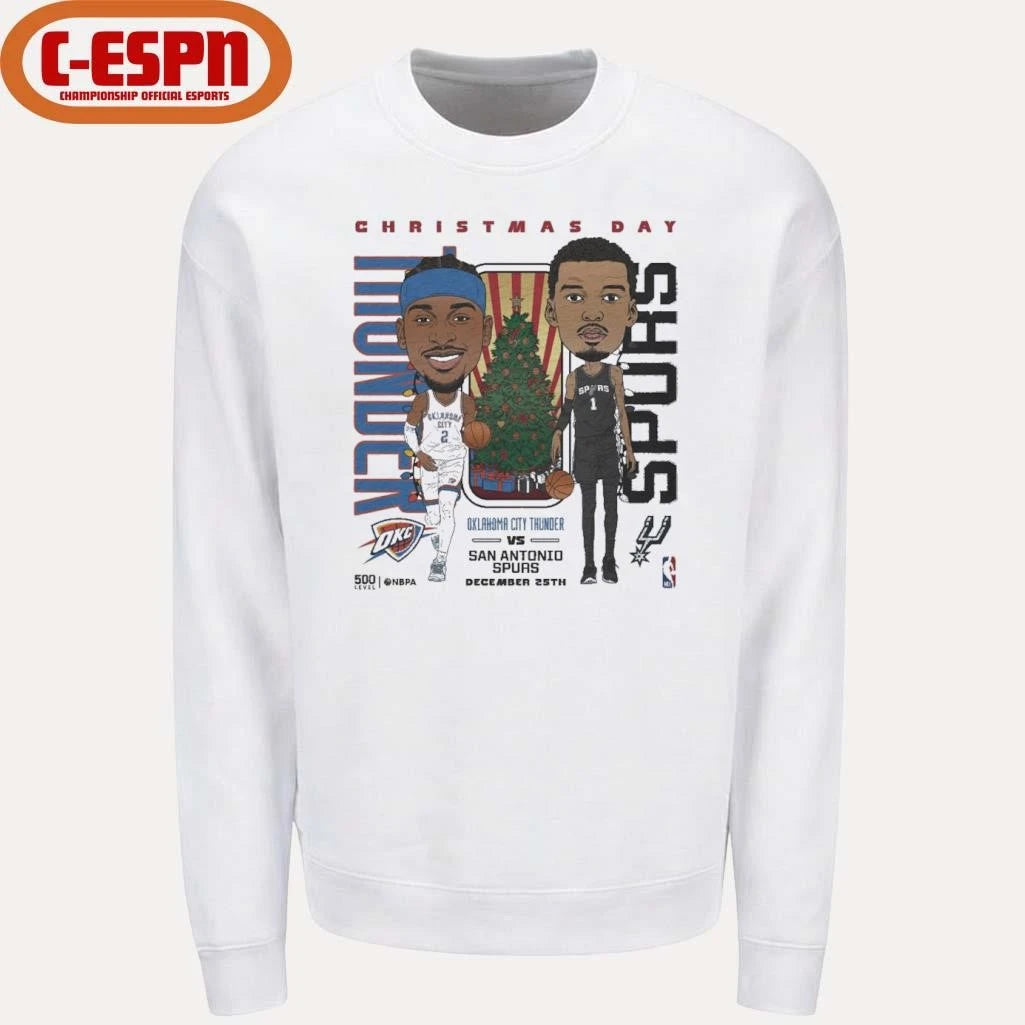 Official Shai Gilgeous-Alexander Vs Victor Wembanyama 2025 NBA Christmas Day Match Up Shirt