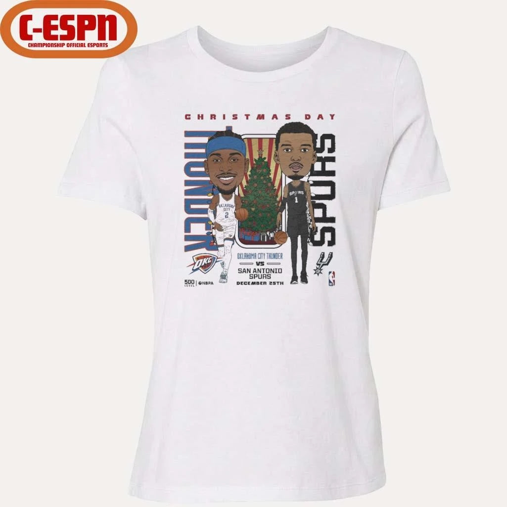 Official Shai Gilgeous-Alexander Vs Victor Wembanyama 2025 NBA Christmas Day Match Up Shirt