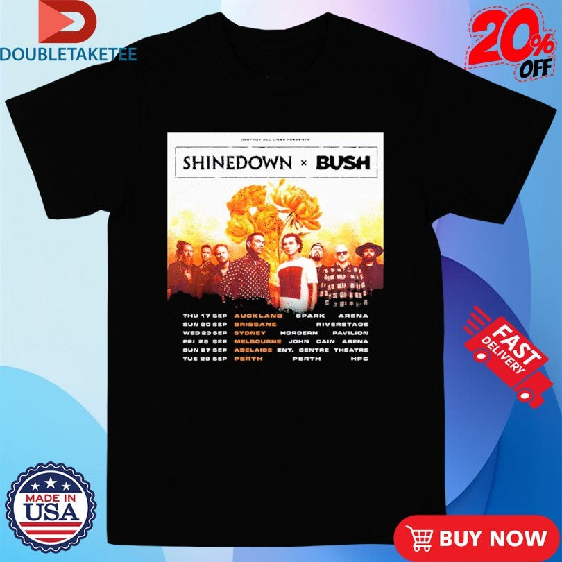 Official Shinedown X Bush Dance Kid Dance Act II Tour 2026 Dates Australia Shirts