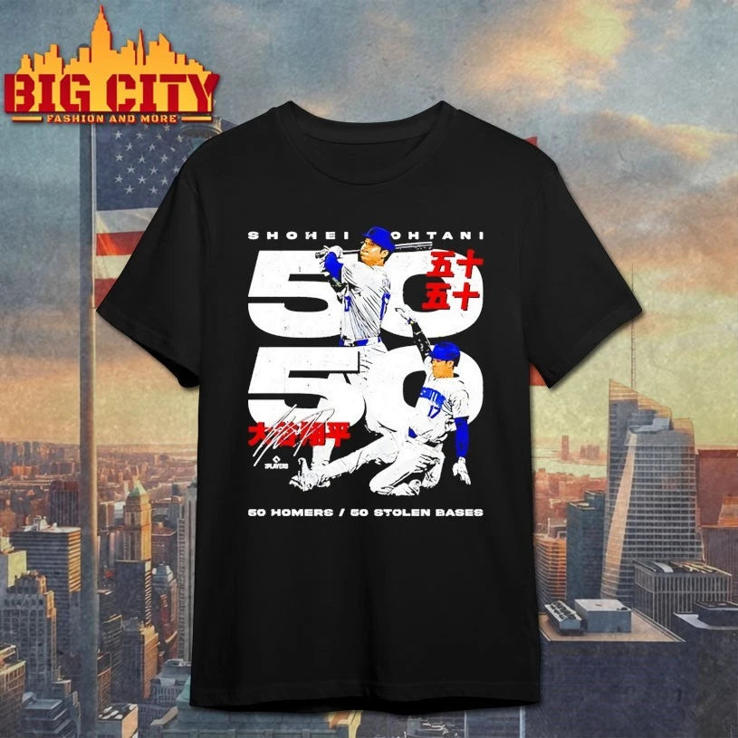 Official Shohei Ohtani Los Angeles D 50-50 Club Japanese Shirt