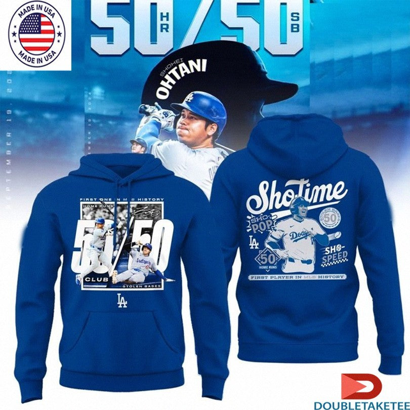 Official Shohei Ohtani Shotime Sho Pop Sho Speed 50 50 Home Runs Club Los Angeles Dodgers Shirts