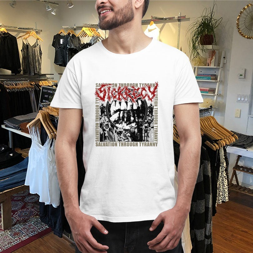 Official Sickrecy Salvation Through Tyranny Shirts