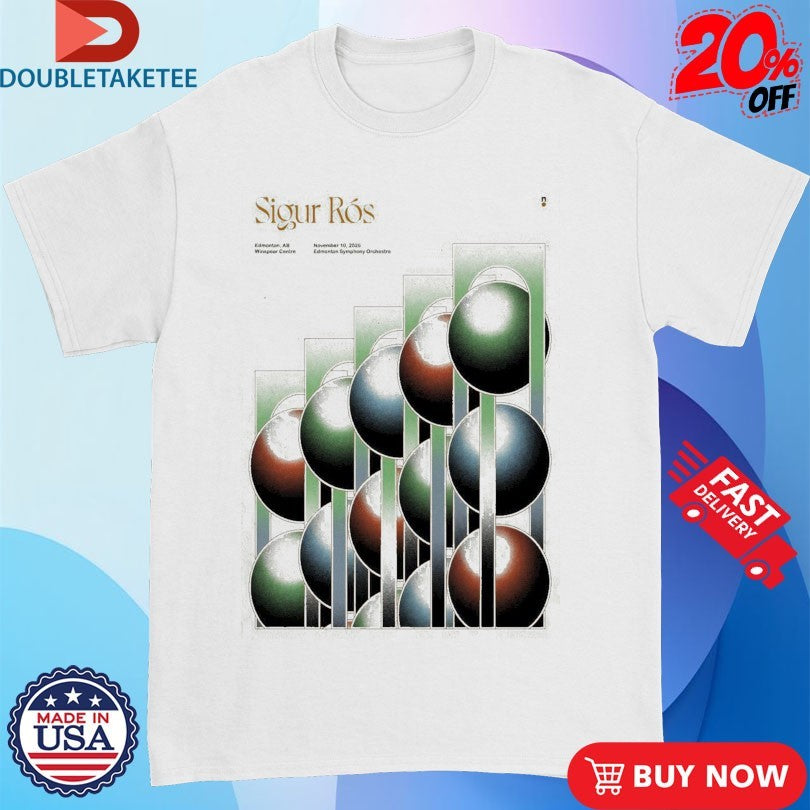 Official Sigur Ros Edmonton Tour On Nov 10 2025 Shirts