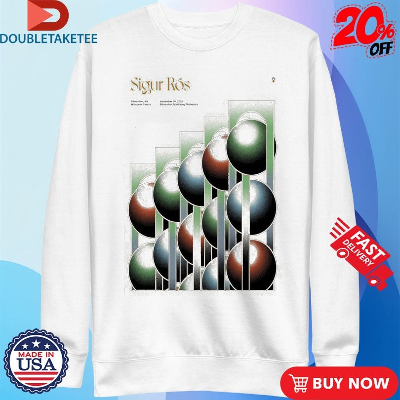 Official Sigur Ros Edmonton Tour On Nov 10 2025 Shirts