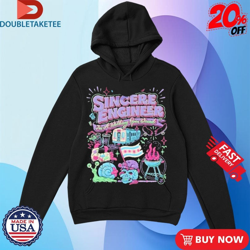 Official Sincere Engineer Jim A Walking Open Wound Anemia Shirts