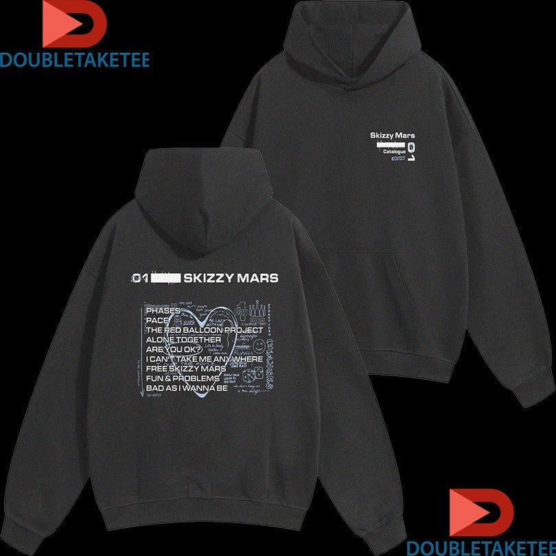 Official Skizzy Mars Catalogue Tracklist Heart Shirts