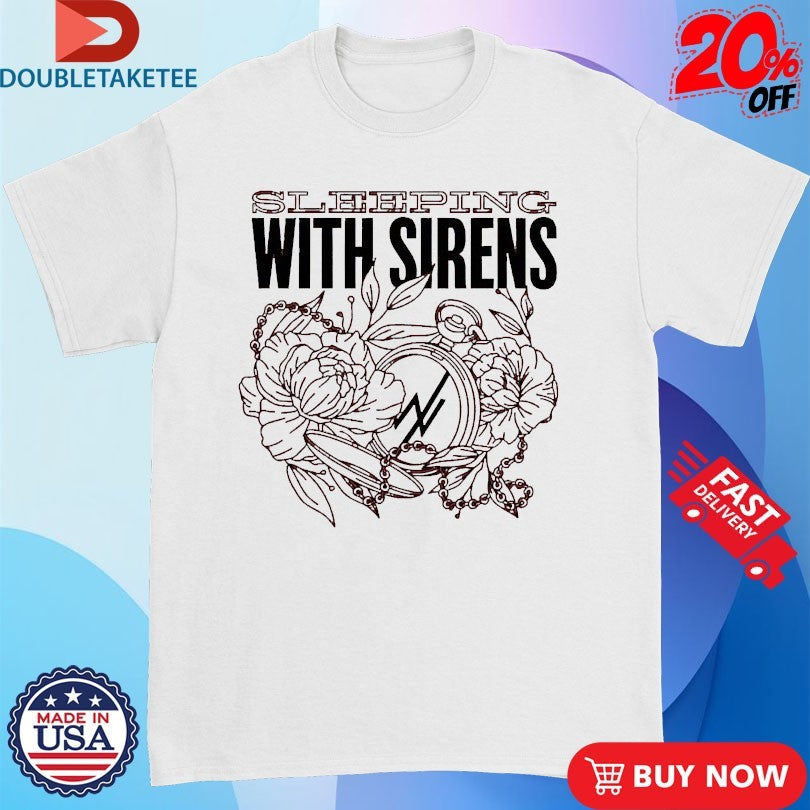 Official Sleeping With Sirens Floral Stopwatch Shirts