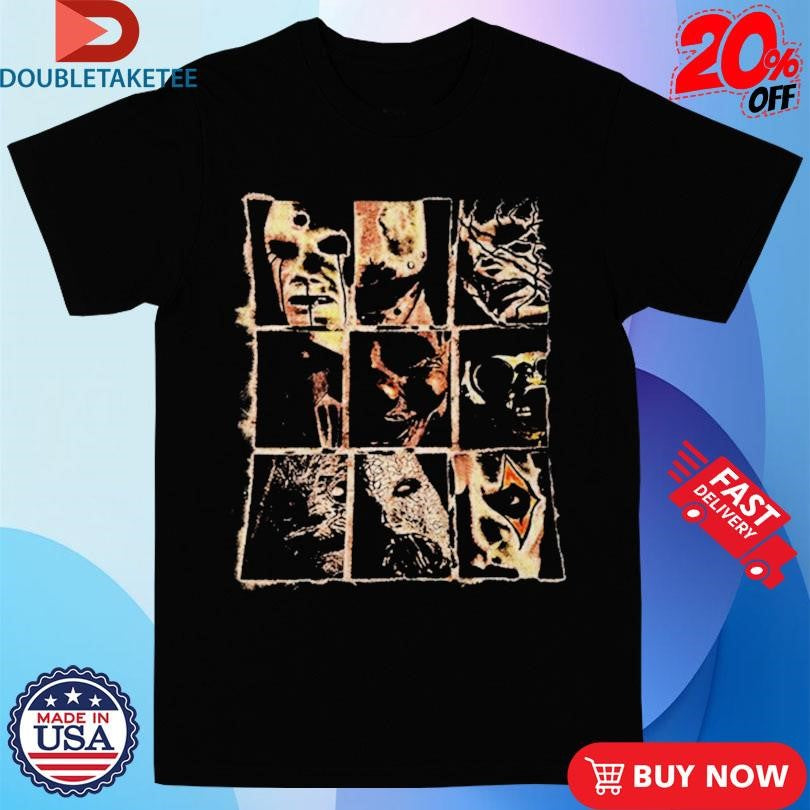 Official Slipknot 9 Squares Member Mask Shirts