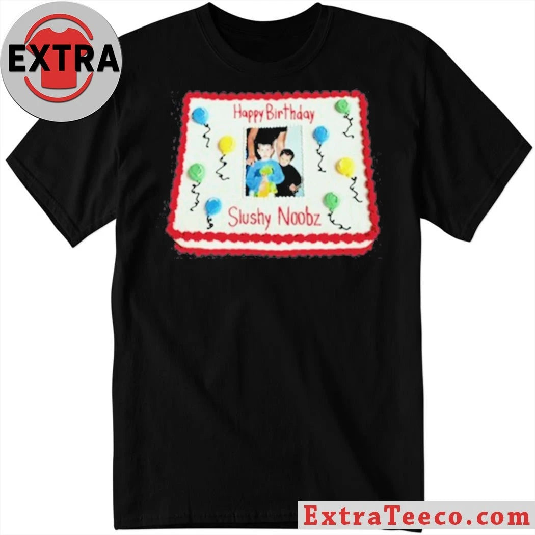 Official Slushy Noobz Birthday Cake 2026 Shirt