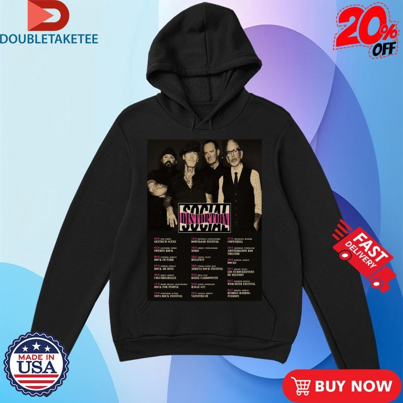 Official Social Distortion EU 2026 Shows Shirts