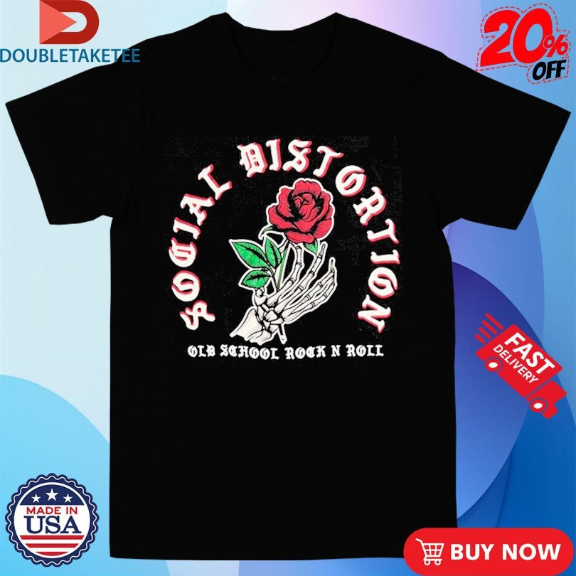 Official Social Distortion Old School Rock N Roll Skelly Rose Shirts