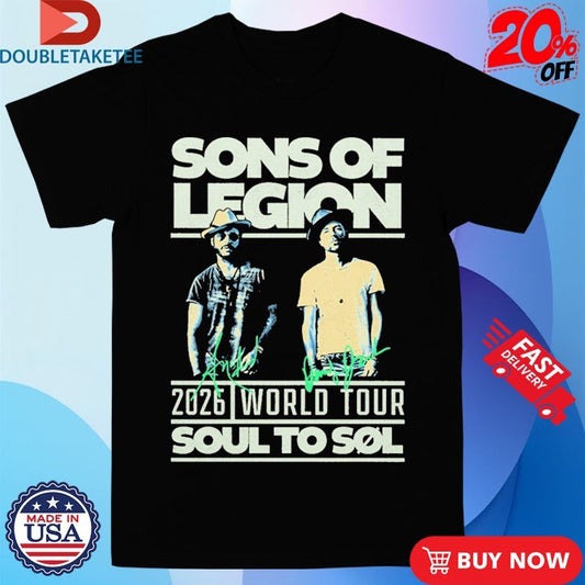 Official Sons Of Legion Soul To Sol 2026 World Tour Shirts
